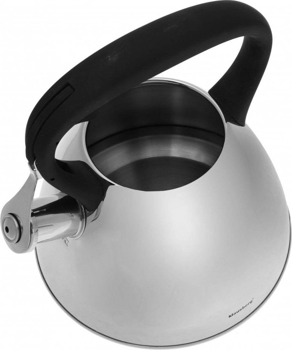 KLAUSBERG Top Choice - Fluitketel - 3L - RVS - Zilverkleurig - Alle Warmtebronnen
