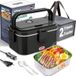 Boîte à lunch électrique - appareil de maintien au chaud - 1,8 litre - 80 watt - 220 volt - récipient en acier inoxydable - sac de transport isolé