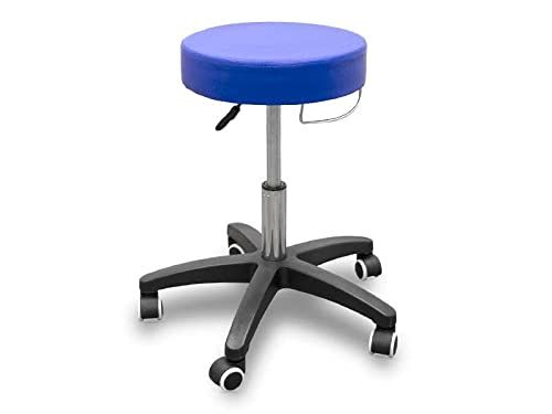 QUIRUMED Kruk met rolvoet en handdoekhouder blauw