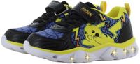 Leomil Pokémon - Schoenen voor jongens met lichtjes - Pikachu Sneakers voor kinderen met klittenband - Lichtgevende kindersneaker - Maat 30 - Zwart