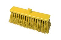 Maya Professional Tools 15007-4 straatbezem FBK/levensmiddelhygiene met harde borstelharen, 300 mm x 60 mm, geel