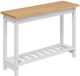 vidaXL Wandtafel EKAI Wit 112 x 35 x 76 cm Massief grenenhout