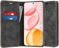 Techsuit Confy Book Wallet Case voor HONOR 400 - Zwart
