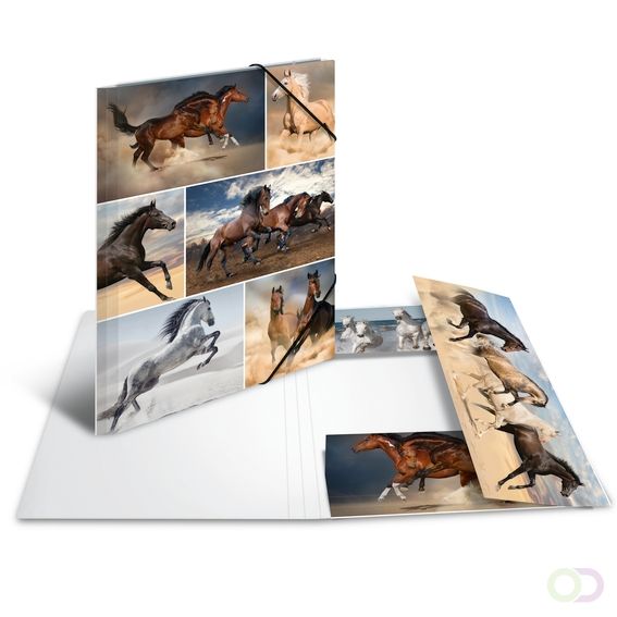 HERMA 19209 Elastomappen A4 karton paarden
