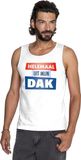 Bellatio Decorations Wit Helemaal uit mijn dak singlet/ mouwloos shirt heren L
