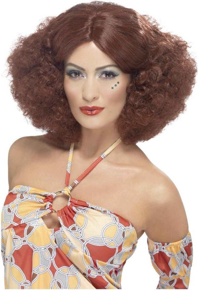 Smiffys Pruik 70s Afro Bruin