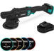 VONROC Polisseuse excentrique 20 V - 125 mm - course de 15 mm - avec batterie 2,0 Ah, chargeur rapide et 5 disques de polissage