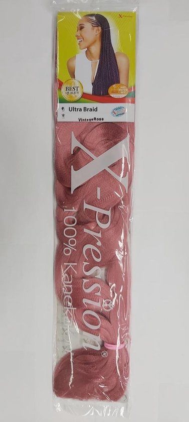 Haarextensies X-Pression Roze 150 cm - Roze - Synthetisch haar