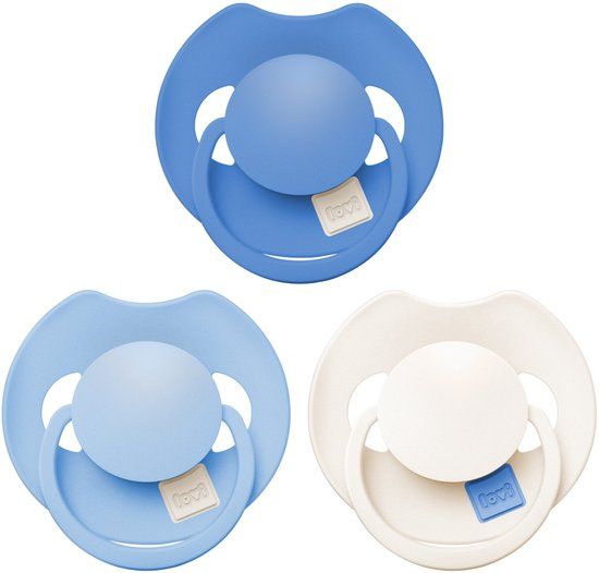 Difrax LOVI Fopspeen Dynamisch - Prime- 18+ Maanden - Blauw - 3 Stuks