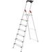 Hailo L80 ComfortLine 8040-707 Aluminium escabeau d'atelier incl. porte-outils hauteur de travail (max.): 3.25 m argent, noir, rouge EN 131 7.8 kg