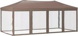 vidaXL Partytent, inklapbaar met zijwanden, taupe, 3x6 meter