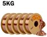 Silk PLA Filament - filament pour imprimante 3D 1,75 mm - Bobine de 5 kg - Tolérance de ±0,03 mm - Adapté aux imprimantes 3D et aux stylos 3D - Couleur : Silk Coffee Gold