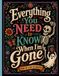 Everything You Need to Know When I'm Gone: Funny End of Life Planner