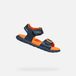 GEOX SANDAL FUSBETTO TIENERS Sandalen - MARINEBLAUW/ORANJE - Maat 27