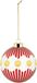 Alessi Delight NZ04 1 kerstbal, mondgeblazen, diameter 9 cm, rood, wit, goud