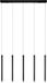 Osram Decor Flute LED hanglamp Lineair 36W Zwart, 3000K Warm Wit, Aluminium-Staal Design