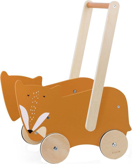 Trixie Houten Loopwagen - Mr. Fox - Babywalker - Hout - Unisex