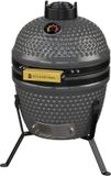 KitchenBrothers Kamado BBQ - Barbecue au charbon de bois de 13 pouces - 27⌀ cm - Sans PFAS - Barbecue Egg - Cadeau pour la fête des pères - Gris