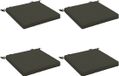 vidaXL - Coussin d'assise - SOEST - 4 pièces - 100% Polyester - Anthracite