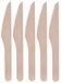 Couverts jetables en bois - couteaux - 120 pièces - Couverts d'anniversaire ou de barbecue - 16 cm
