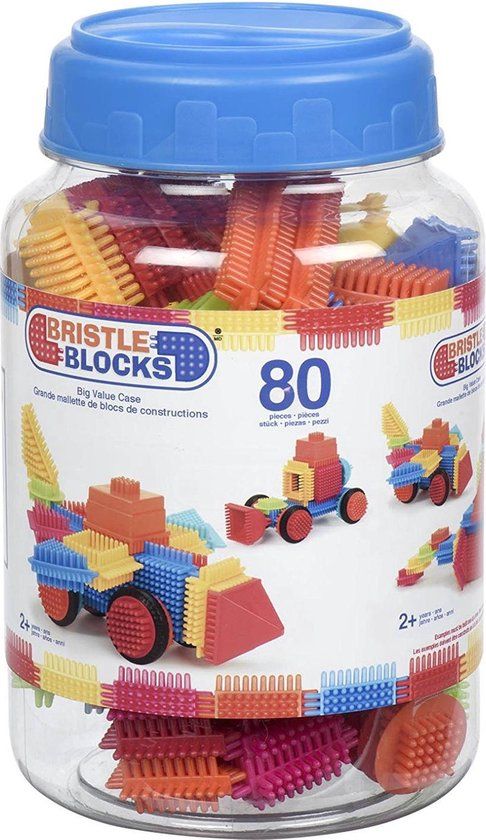 Bristle Blocks 80 ass (in pot) - Multicolor - Construction Toy - 3+ years