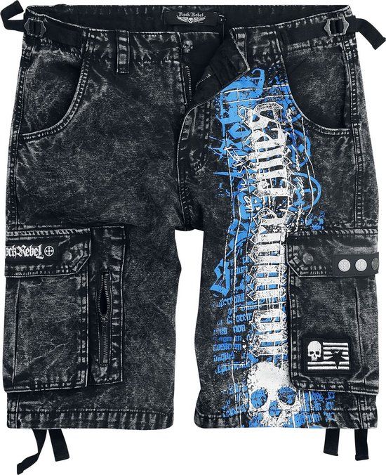 Rock Rebel by EMP Grijze korte films met print - Heren - M