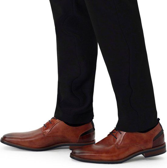 Van Lier Cognac leren veterschoenen - Maat 40