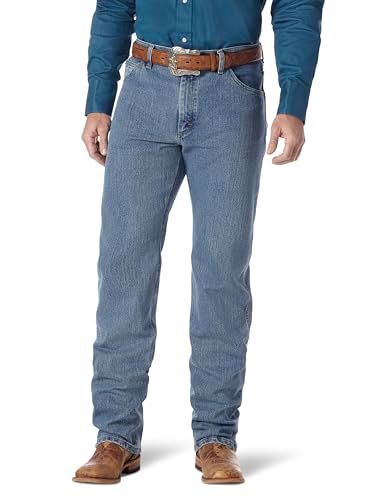 Wrangler Men's Cowboy Cut Original Fit Jeans - Stone Bleach - 33W / 36L