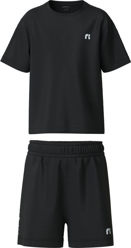 NAME IT NKNDEMU SS NREG SHORTS SET - Unisex - Bermuda shorts - Maat 128 - Zwart