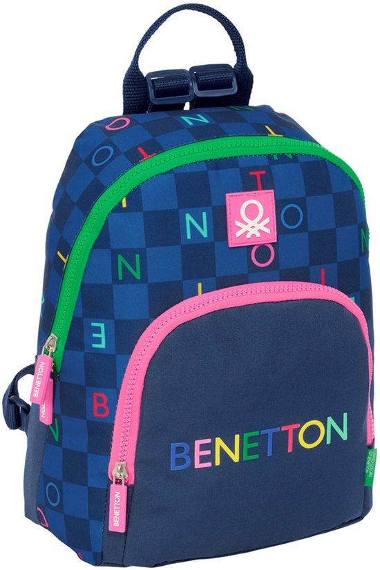 Safta Benetton Damero Mini Rugzak Blauw Kinderen