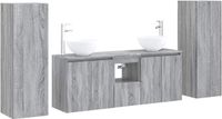 vidaXL Badkamermeubelset 5 st Grijs Sonoma 33 x 34,5 x 100 cm