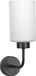 JASTAR Lampe murale noire, abat-jour en verre blanc - 15-423
