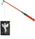 Merkloos Lampionstokje 40 cm - met spook lampion - zwart - H22 cm - Sint Maarten