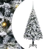vidaXL Kunstkerstboom met 150 LED Wit 150 cm PVC en Staal en Kunststof