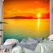 Papier peint panoramique coucher de soleil 390 cm x 390 cm