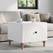 Prolenta Maison Exclusive - Salontafel met lades, wit, 49 x 50 x 40 cm, houtvezel