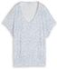 Tom Tailor - Crinkle T-shirt met patroon - Maat XL - white small leaves design