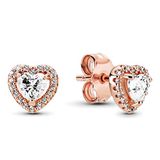 Pandora Tijdloze sieraden, 14-karaats roségoud verguld, fonkelend hart