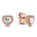 Pandora Tijdloze sieraden, 14-karaats roségoud verguld, fonkelend hart
