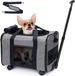 Shenzhen Haorui Industrial Technology Co., Ltd. Sac de voyage pliable pour animaux de compagnie avec chariot et doublure douce - Gris, 7 kg