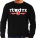 Bellatio Decorations Shoppartners Bv Turkije land thema sweater - met vlag Turkije kleuren - zwart - heren - Supporters trui kleding - lange mouwen XL