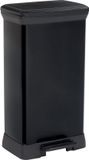 CURVER Decobin Rechthoekige afvalbak - 50 L - Carbon Black