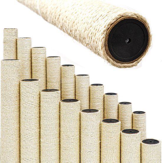 eyepower 50cm Sisal Stam voor Katten Krabpaal - Ø 9,2 cm - Bruin