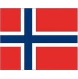 Bellatio Decorations Norway Flag Stickers - 10x - 7 x 10 cm - Countries - Norwegian Flags - Decoration - Party Supplies