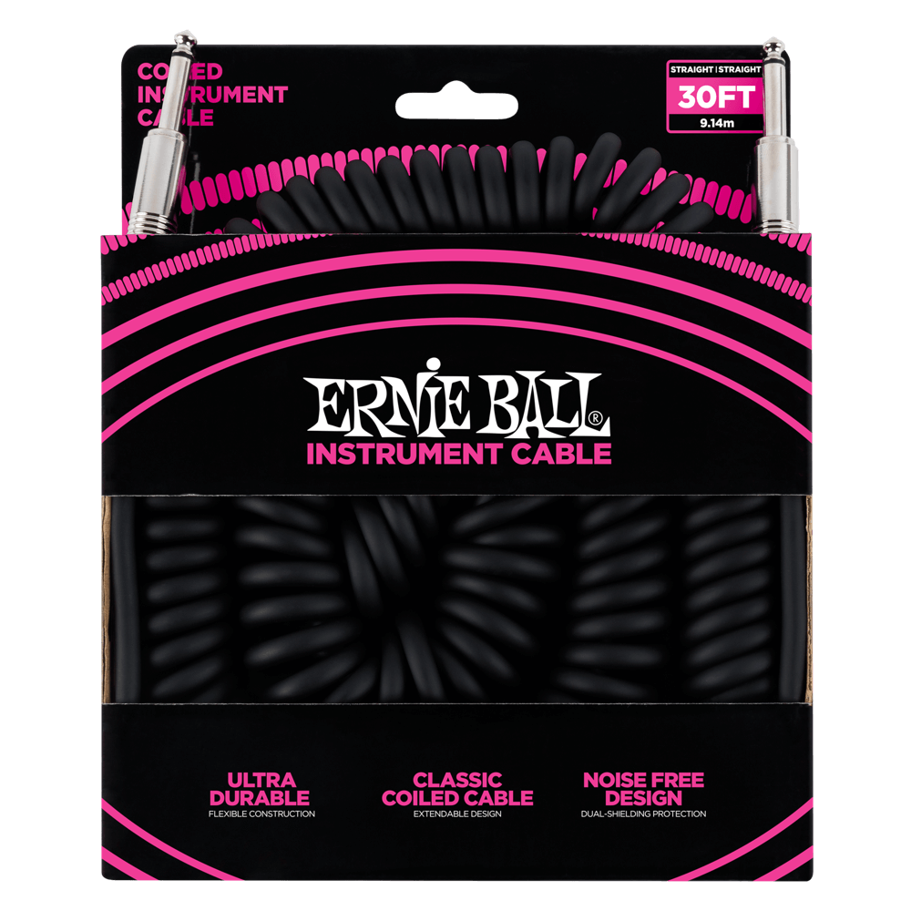 Ernie Ball P06044 Instrumentkabel - 9,14 m - Zwart
