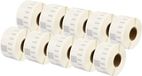 Aftertech 10 x 99013 36 x 89 mm rollen semi-transparante zelfklevende etiketten, compatibel (260 etiketten/rol = 2600 in totaal) voor Dymo LabelWriter Seiko SLP labelprinter S0722410