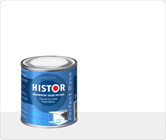 Histor perfect base grondverf metaal wit 250 ml