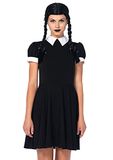 Leg Avenue 85562 - Gothic Mittwoch Liebling Kostüm-Set, Damen Fasching, S/M, schwarz/weiß