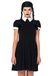 Leg Avenue 85562 - Gothic Mittwoch Liebling Kostüm-Set, Damen Fasching, S/M, schwarz/weiß