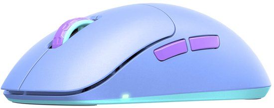 CHERRY XTRFY M8 Wireless muis Gamen Rechtshandig RF Wireless + USB Type-C Optisch 26000 DPI Paars